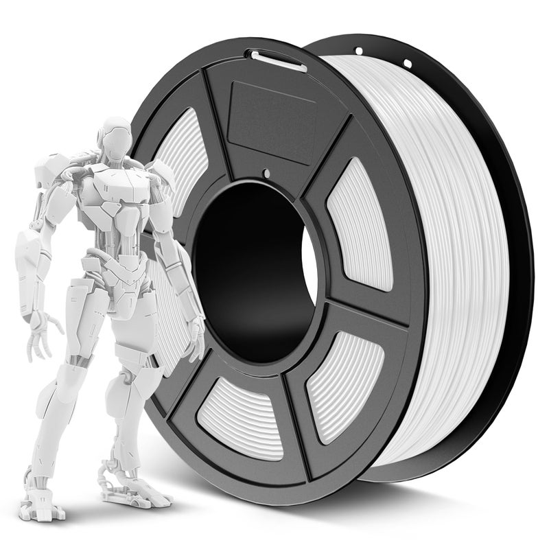 SUNLU ABS Filament 1.75mm 3D Printer Filament, Highly Resistant Durable, Heat Resistance, Excellent Toughness, Compatible with 99% FDM 3D Printers, 1kg Spool (2.2lbs), White - Image 1